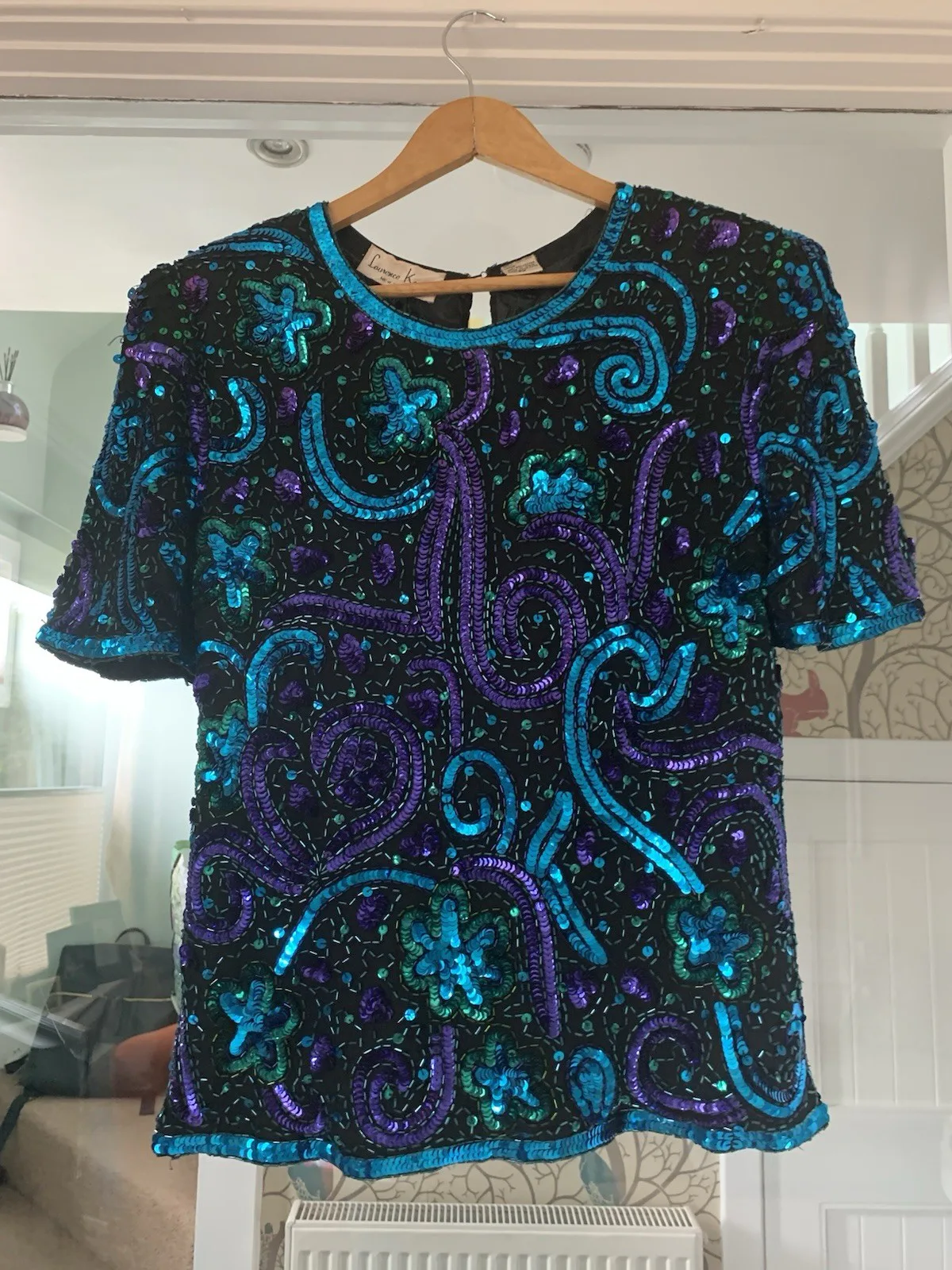 Laurence Kazar Black Sequin Top, seller photo 1 | After the Toast, Relover