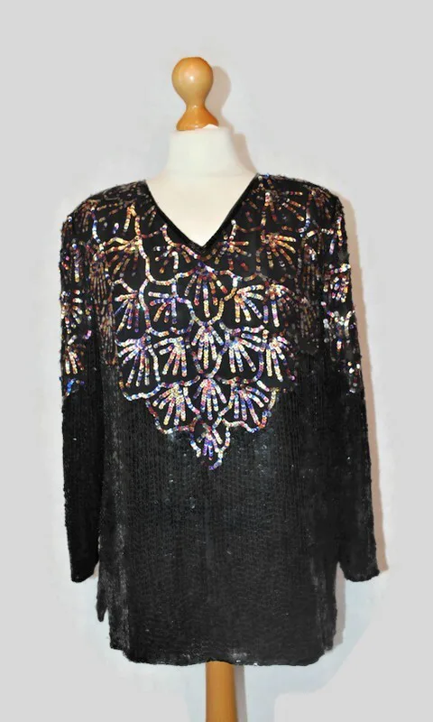 Serenade Black Silk Blouse, seller photo 1 | After the Toast, Relover