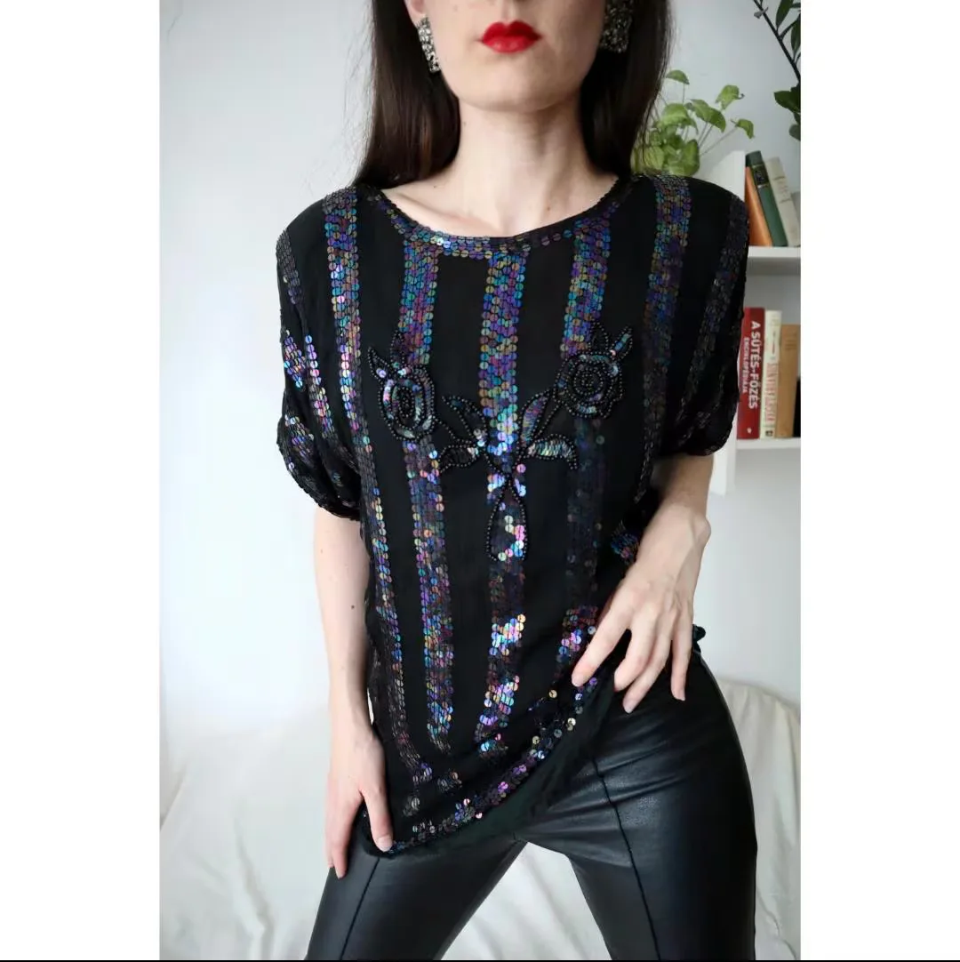 Vintage Viscose Draped Blouse, seller photo 1 | After the Toast, Relover