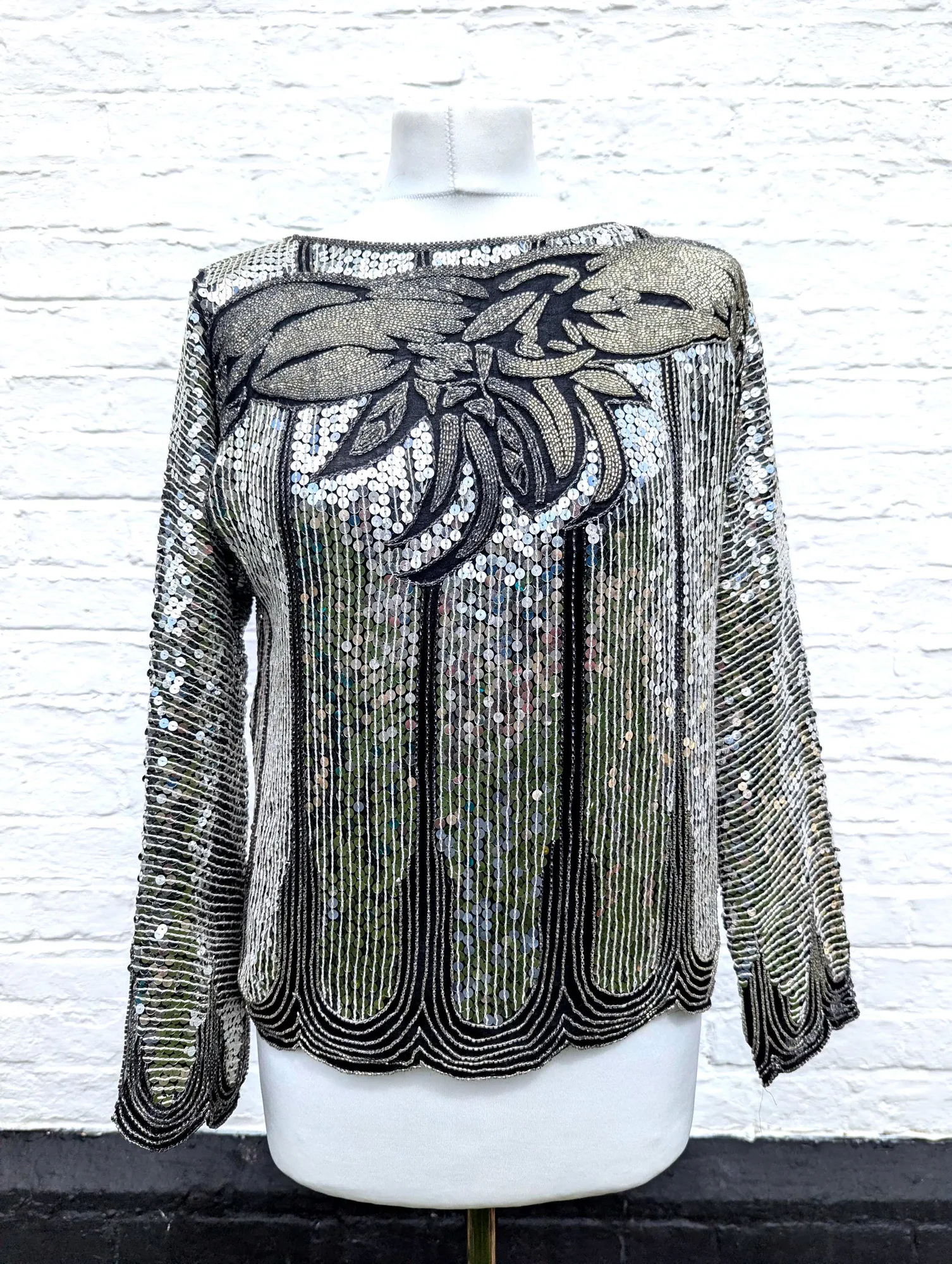 Vintage Black Silk Blouse, seller photo 1 | After the Toast, Relover