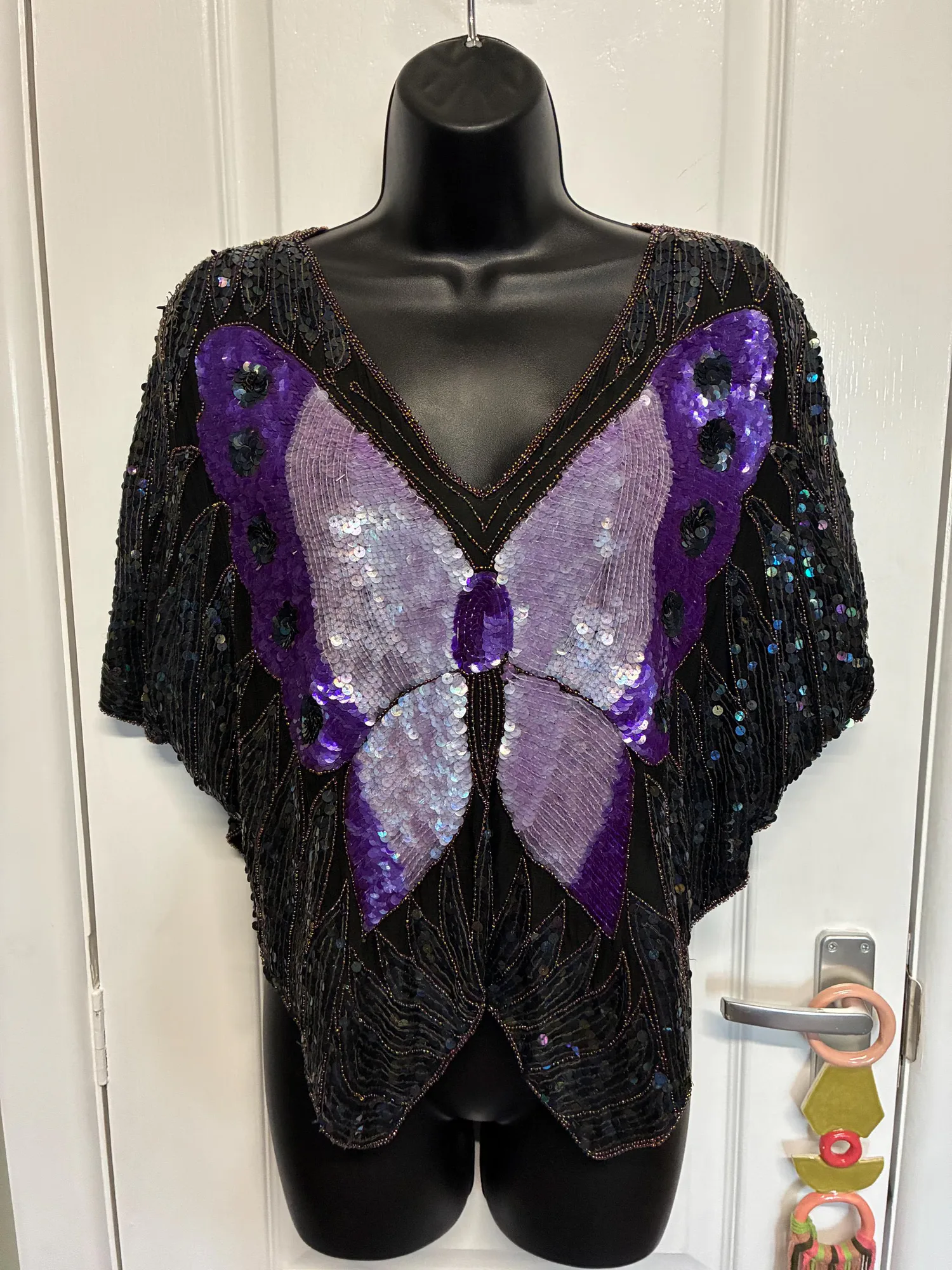 Vintage Black Silk Top (8-14), seller photo 1 | After the Toast, Relover