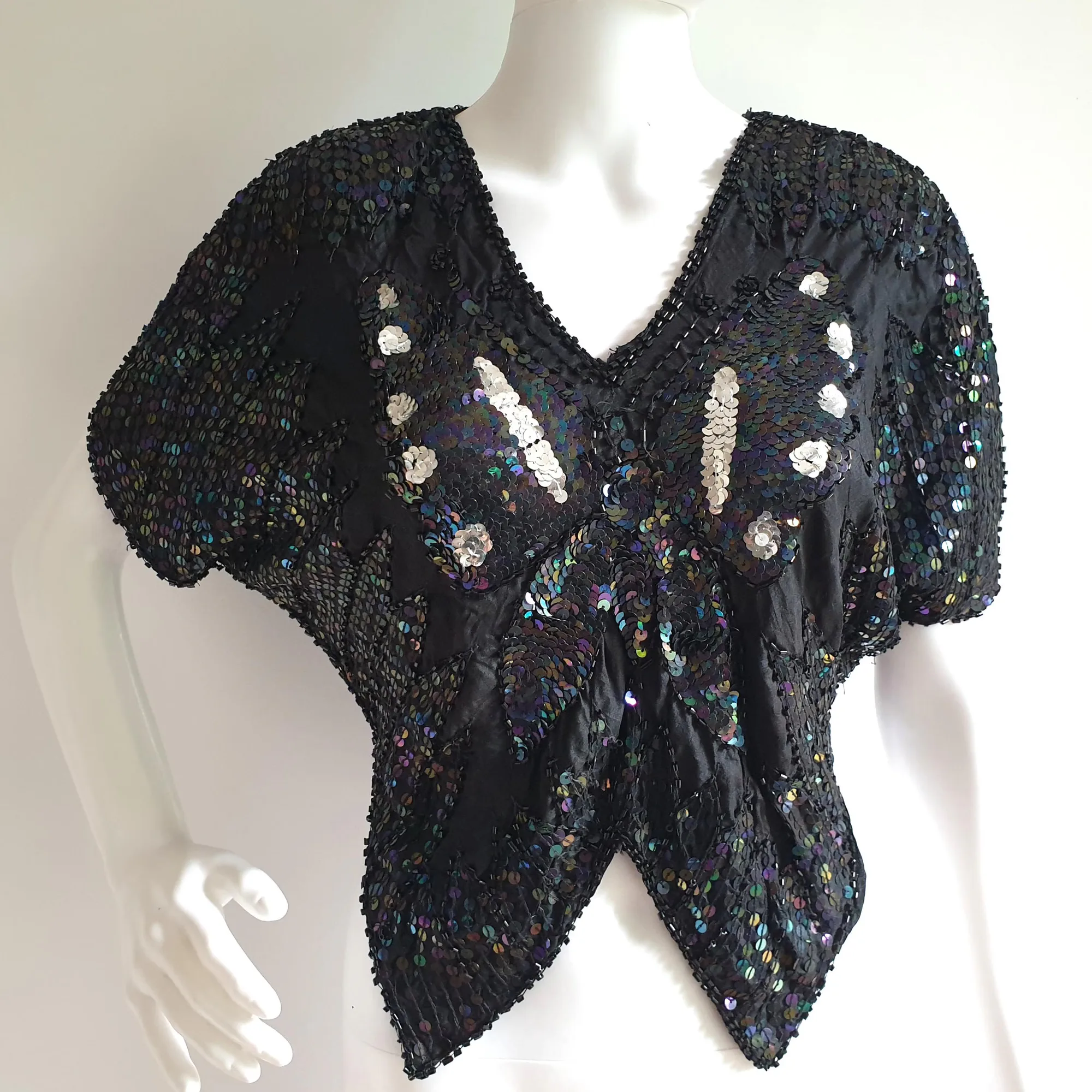 Vintage Black Silk Blouse (XS/S), seller photo 1 | After the Toast, Relover