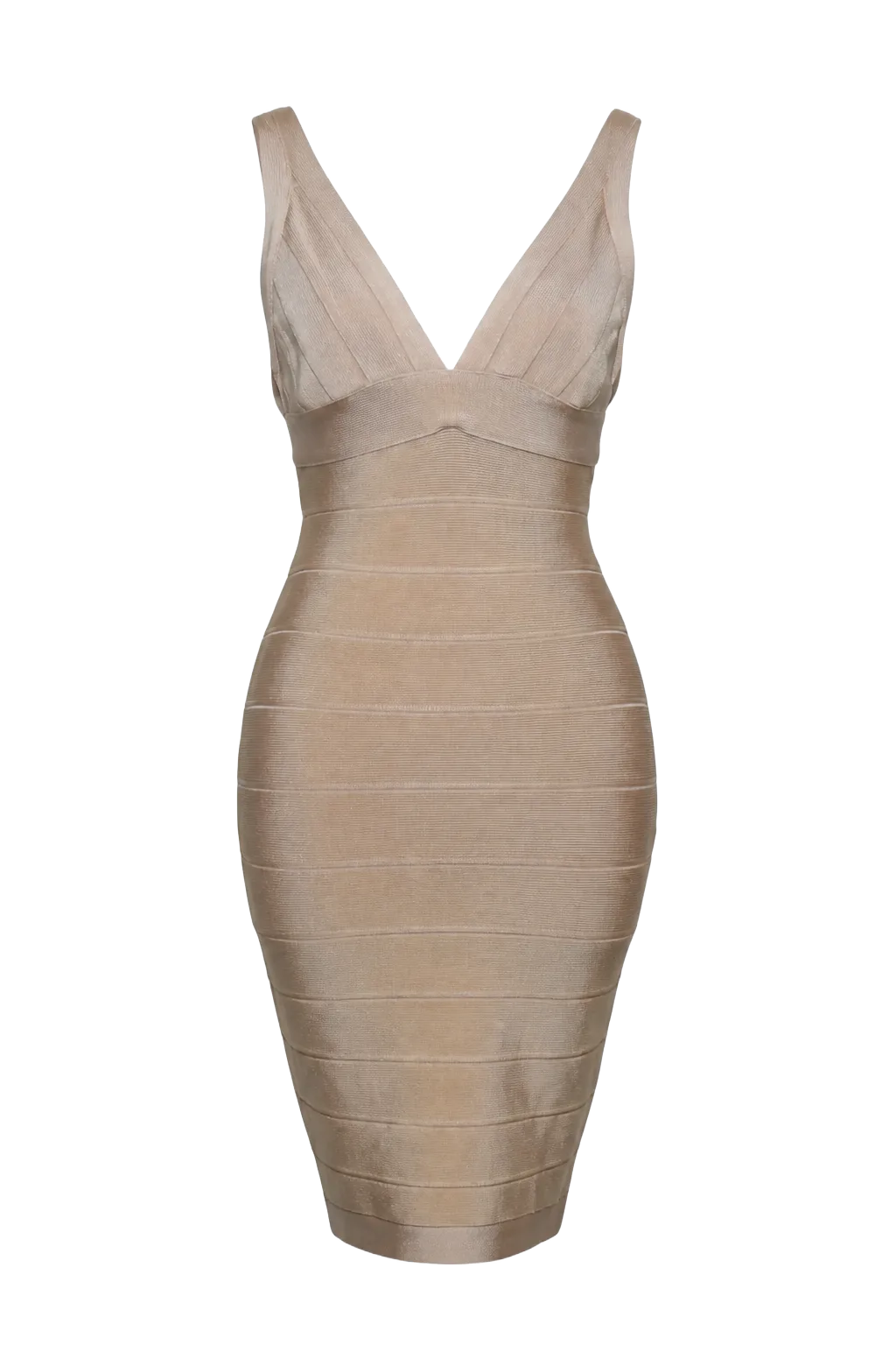 Hervé Léger Beige Elastane Bandage Mini Dress | The Body Line, Relover