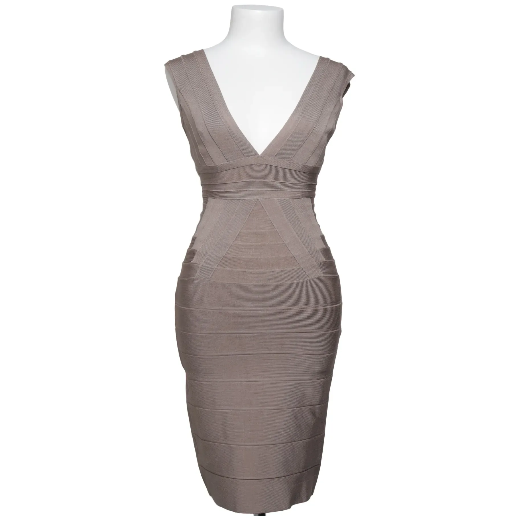 Herve Leger Beige Elastane Bandage Mini Dress (S), seller photo 1 | The Body Line, Relover