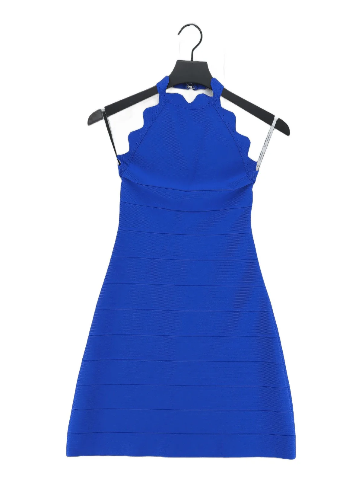 Herve Leger Blue Viscose Halter Midi Dress, seller photo 1 | The Body Line, Relover