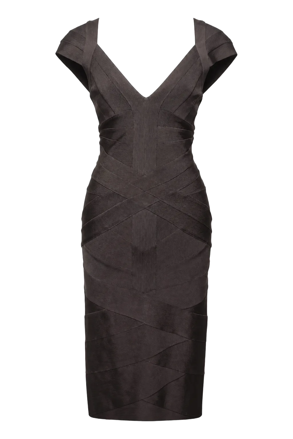 Herve Leger Gray Elastane Bandage Mini Dress (M) | The Body Line, Relover