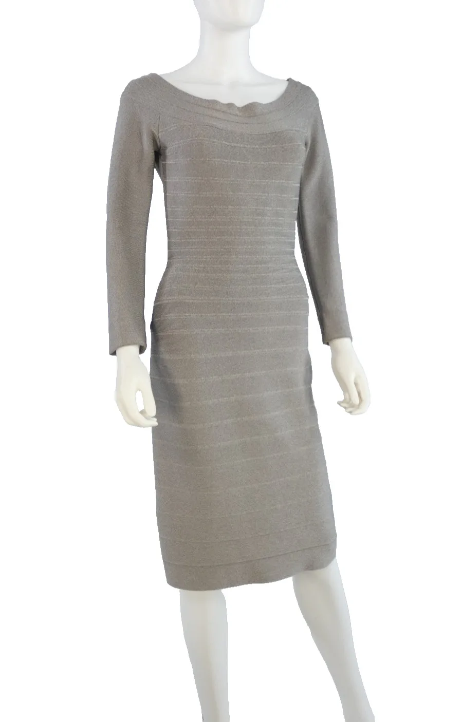Herve Leger Grey Rayon Bandage Dress, seller photo 1 | The Body Line, Relover