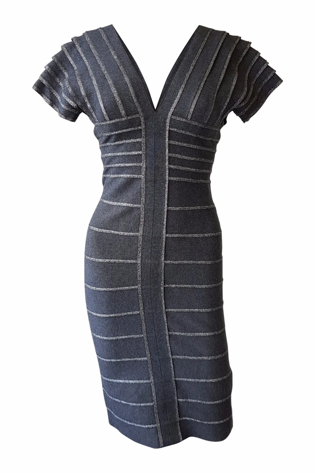 Herve Leger Grey 90% Rayon Bandage Dress, seller photo 1 | The Body Line, Relover