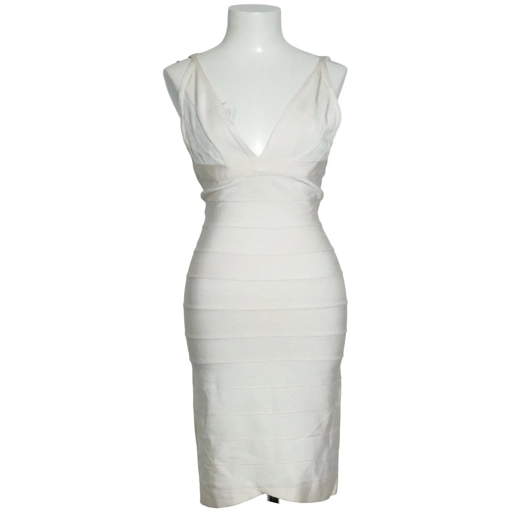Herve Leger White Elastane Bandage Midi Dress, seller photo 1 | The Body Line, Relover