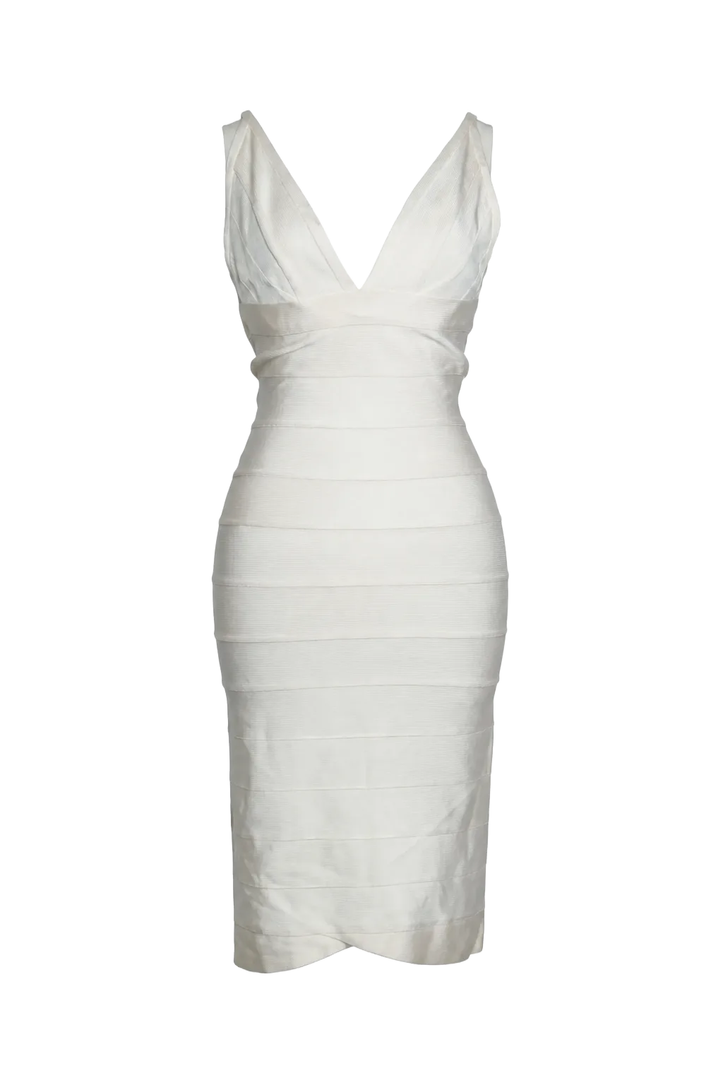 Herve Leger White Elastane Bandage Midi Dress | The Body Line, Relover