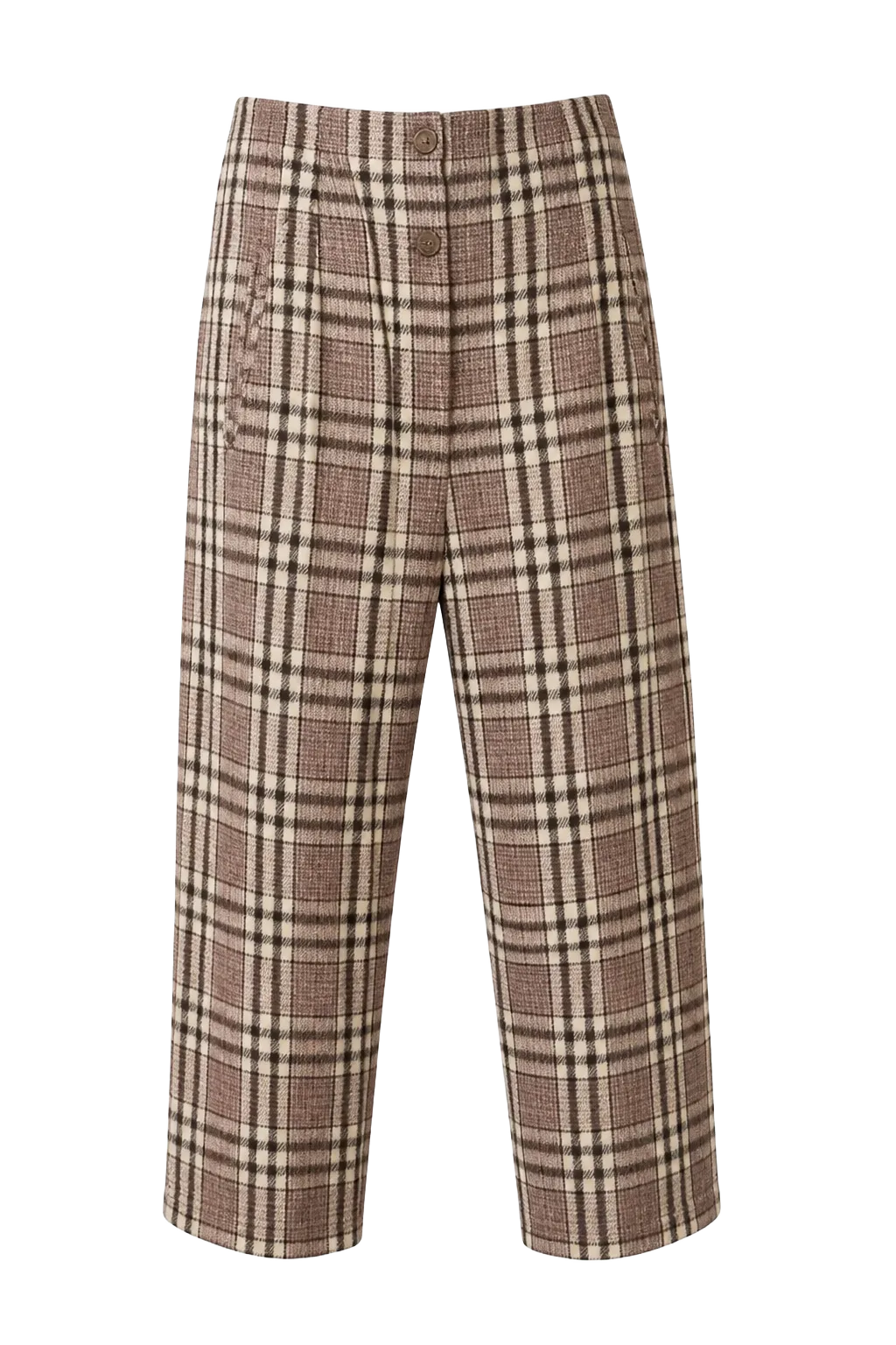 Isabel Marant Étoile Beige Linen Checked Ankle Trousers | The Capri Pant, Relover