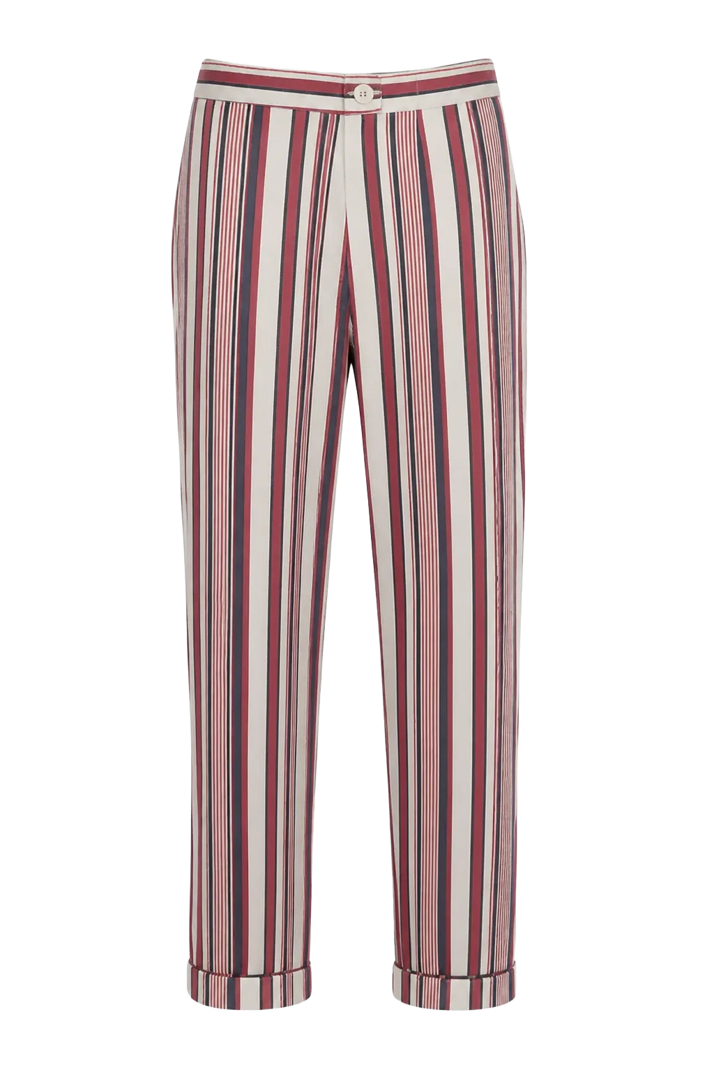 Vintage Handmade Multicolour Stretch Cotton Cigarette Trousers | The Capri Pant, Relover