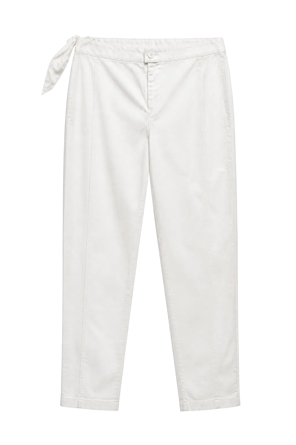 Weber White Cotton Cigarette Trousers | The Capri Pant, Relover