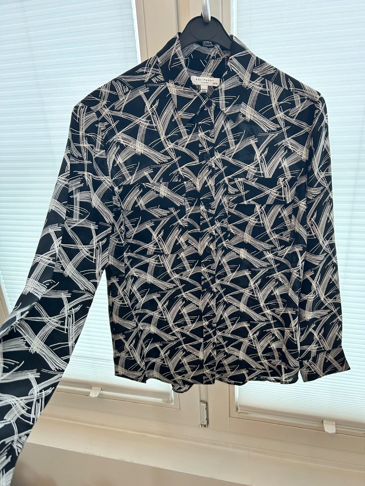 Equipment Black Silk Blouse, seller photo 1 | The Dressy Silk Blouse, Relover