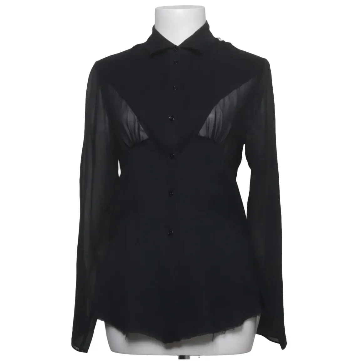 Joseph Black Silk Ruched Blouse, seller photo 1 | The Dressy Silk Blouse, Relover