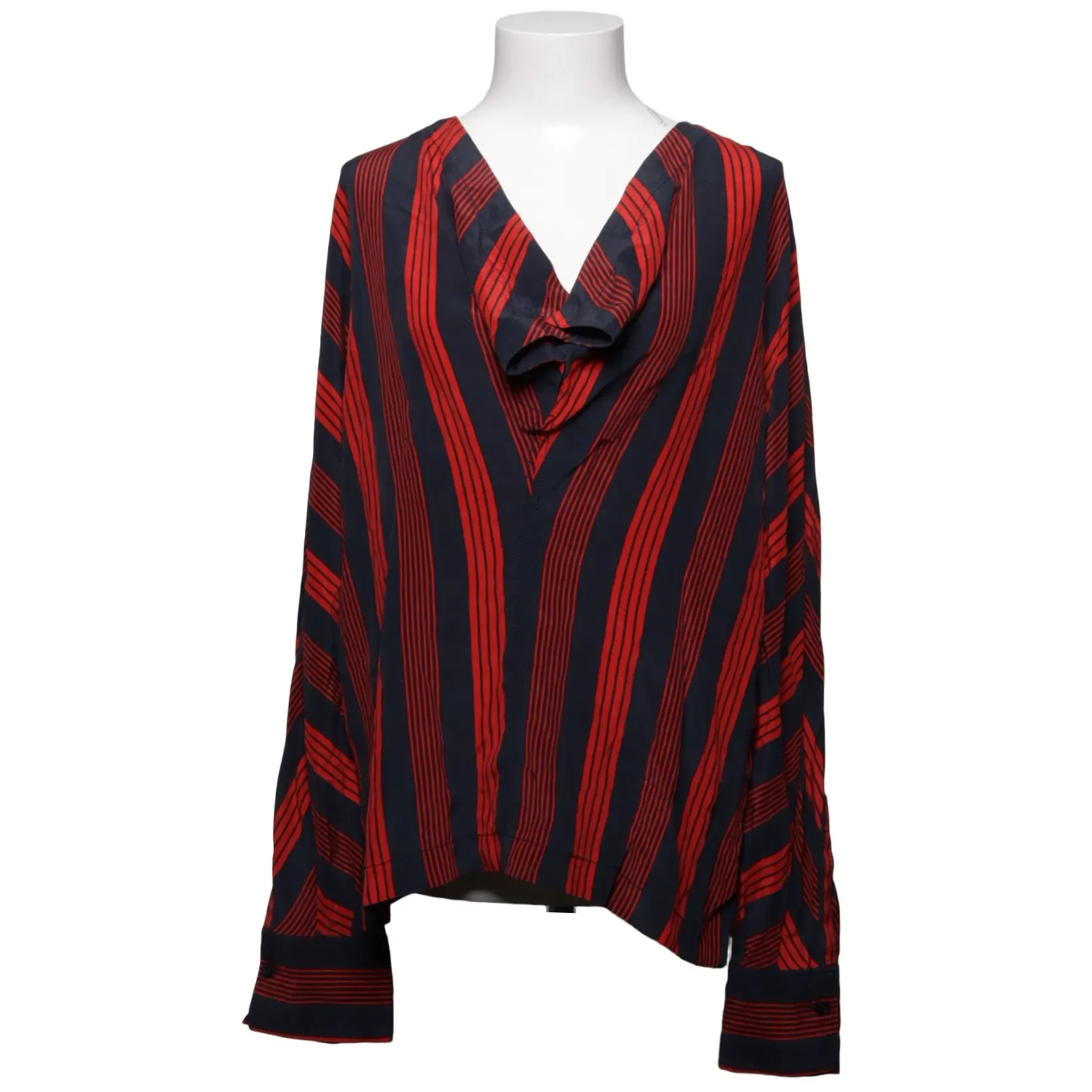 Joseph Red Silk V-Neck Blouse, seller photo 1 | The Dressy Silk Blouse, Relover
