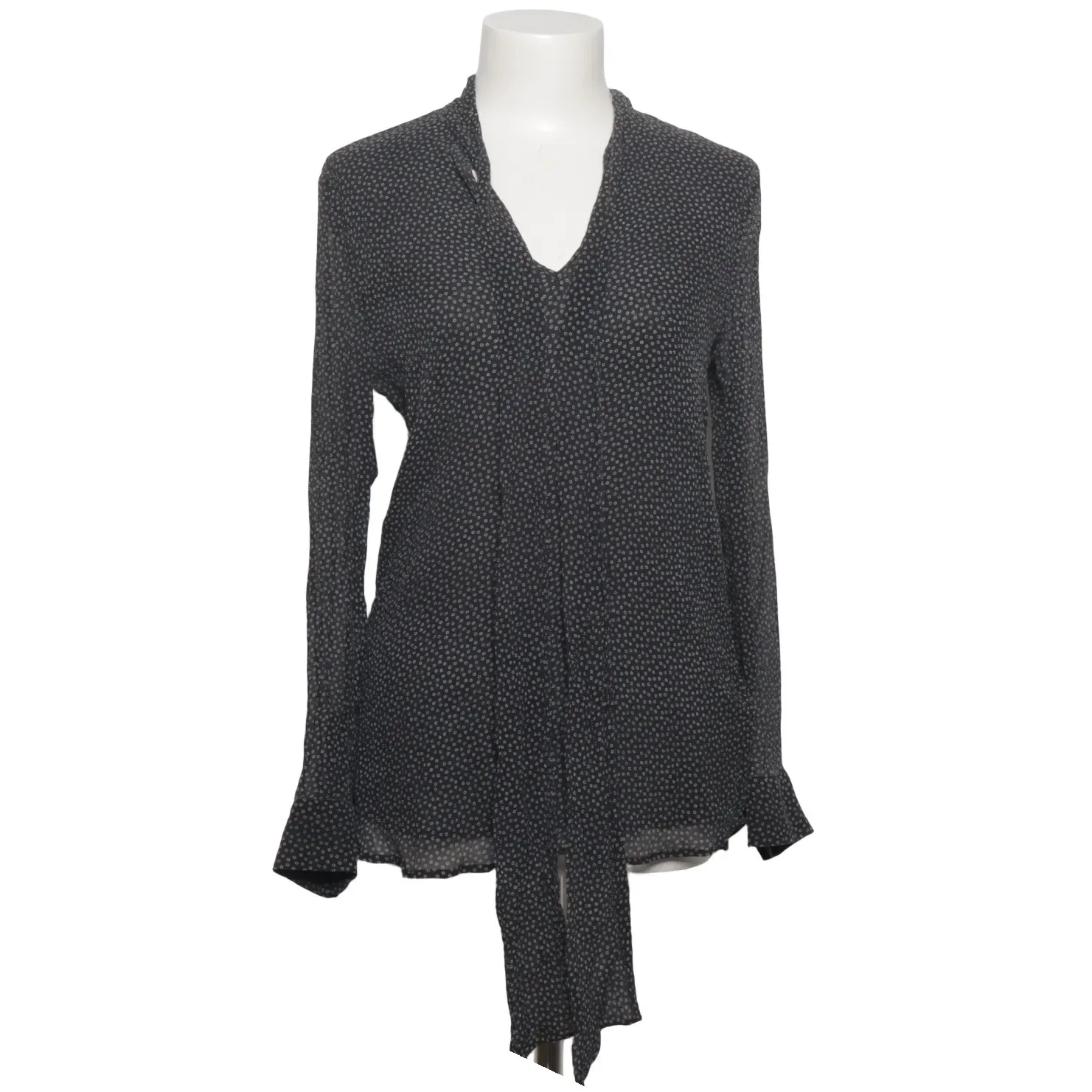 L.K. Bennett Black Silk V-Neck Blouse, seller photo 1 | The Dressy Silk Blouse, Relover