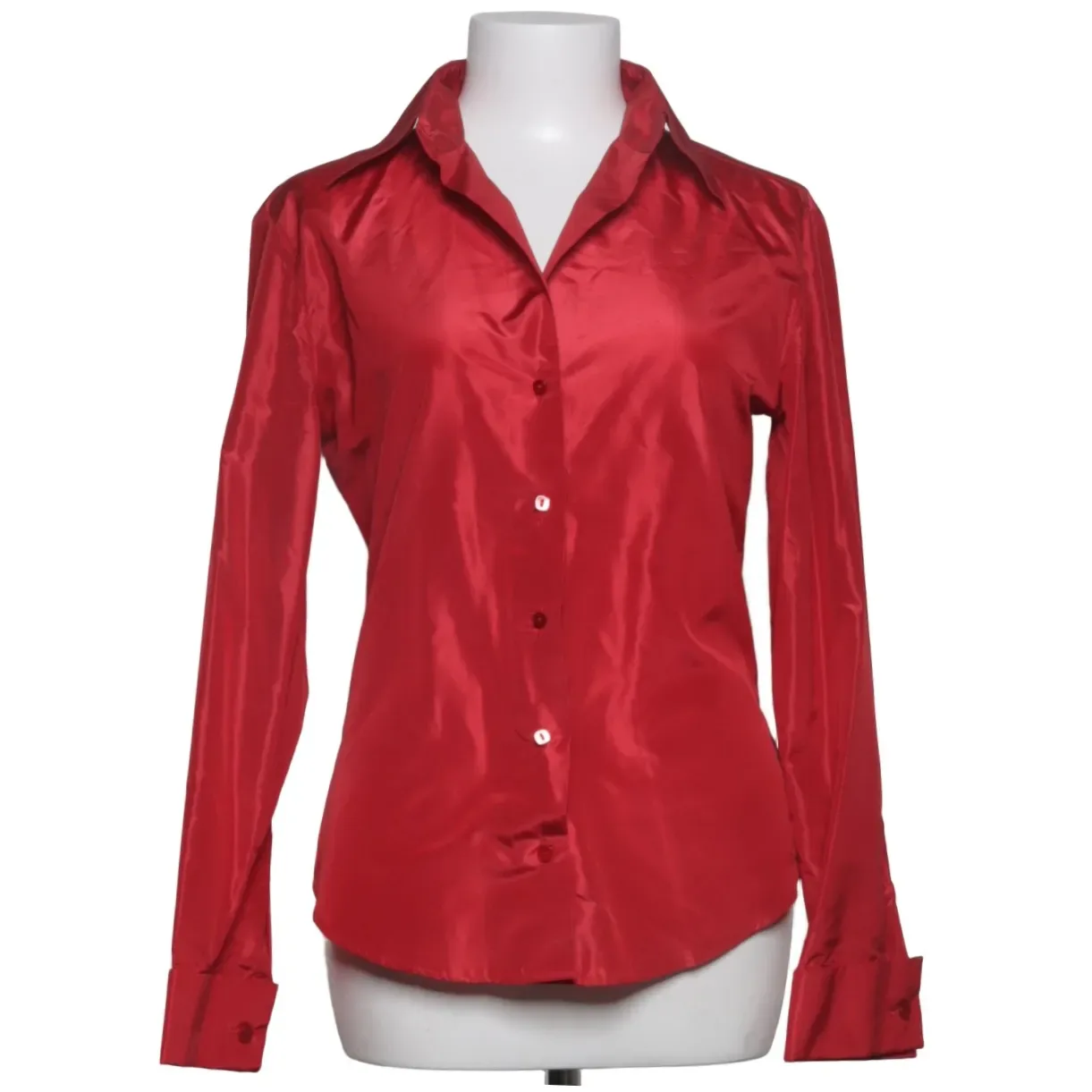 MaxMara Red Silk Shirt, seller photo 1 | The Dressy Silk Blouse, Relover
