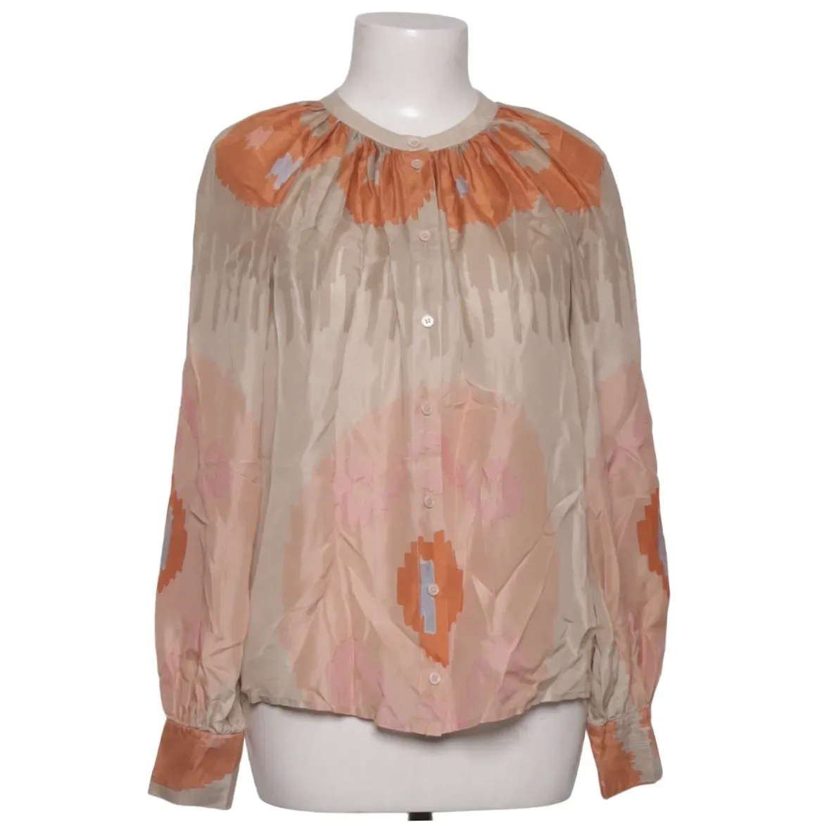 Sézane Beige Silk Balloon Blouse, seller photo 1 | The Dressy Silk Blouse, Relover