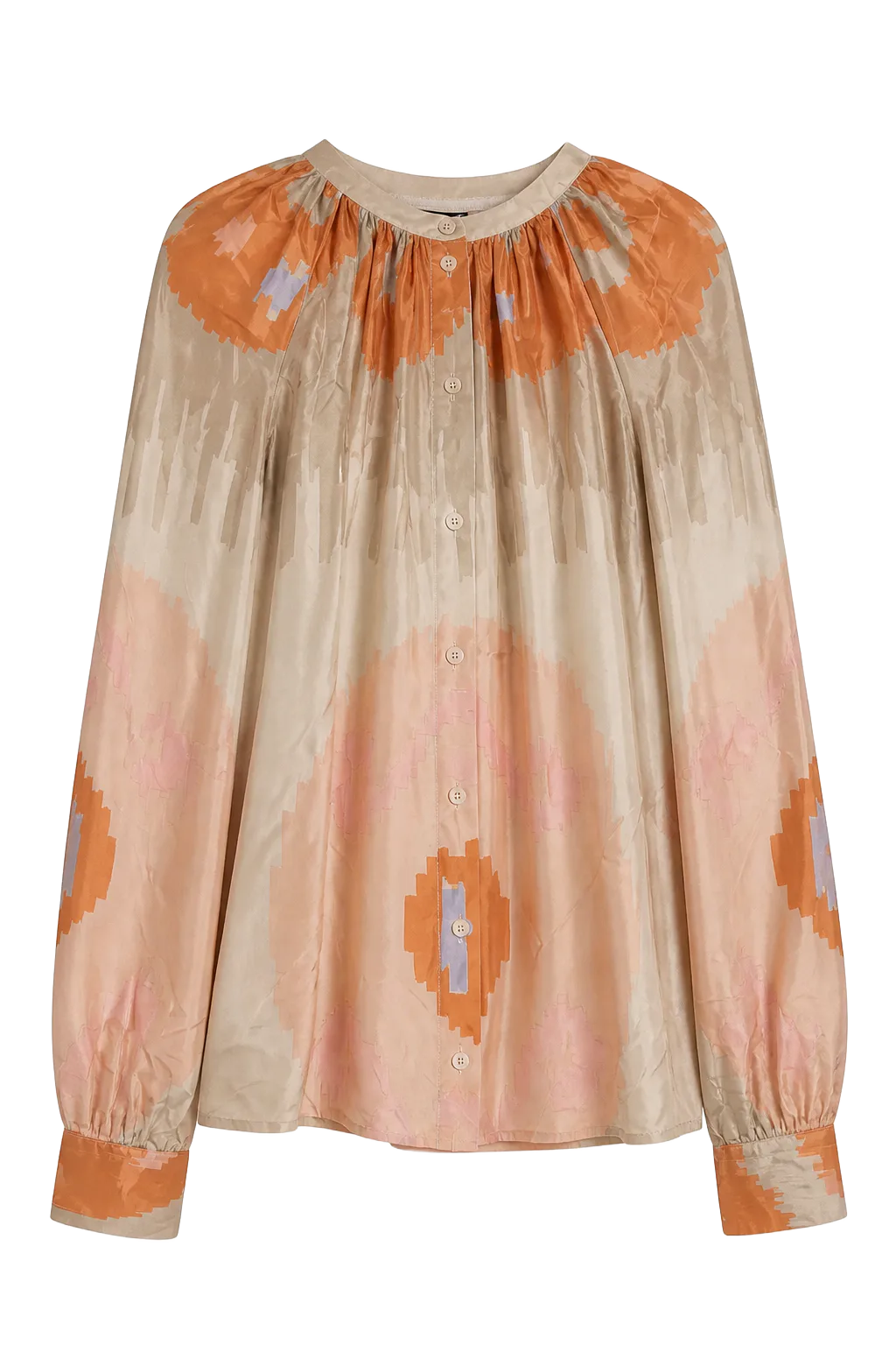 Sézane Beige Silk Balloon Top | The Dressy Silk Blouse, Relover