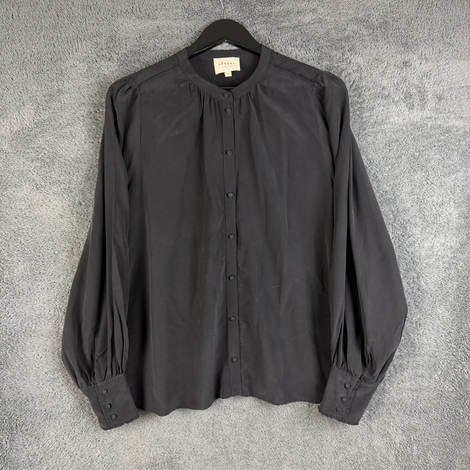 Sezane Black Silk Blouse, seller photo 1 | The Dressy Silk Blouse, Relover