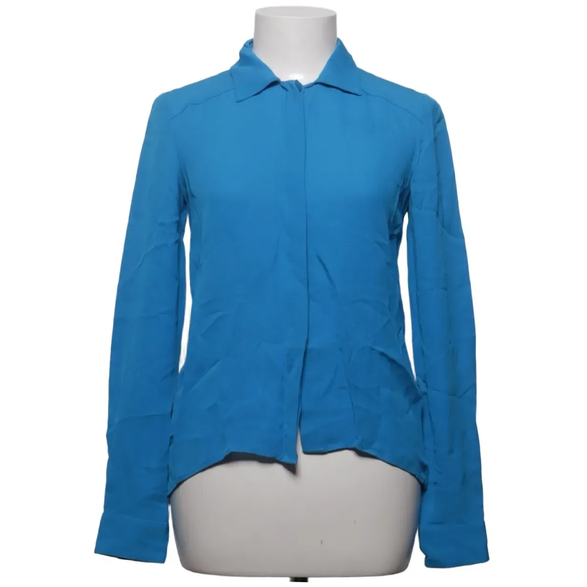 Theory Blue Silk Shirt, seller photo 1 | The Dressy Silk Blouse, Relover