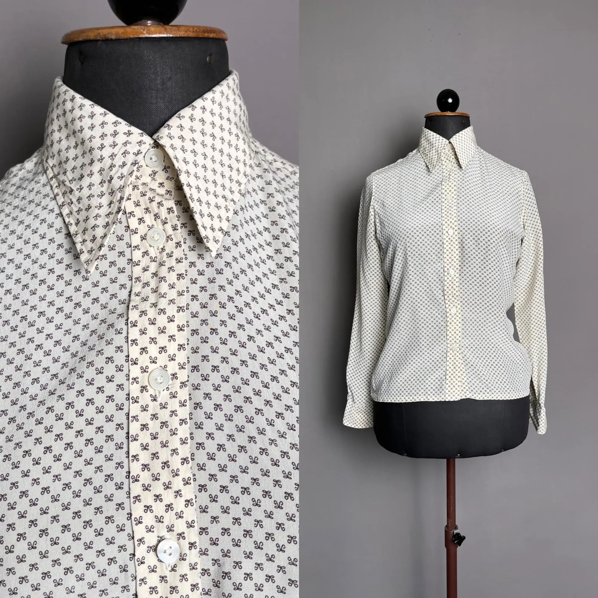 Vintage Mini Print Silk Blouse, seller photo 1 | The Dressy Silk Blouse, Relover