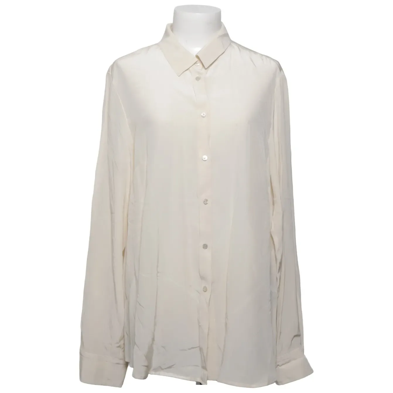 Weekend MaxMara Beige Silk Shirt, seller photo 1 | The Dressy Silk Blouse, Relover