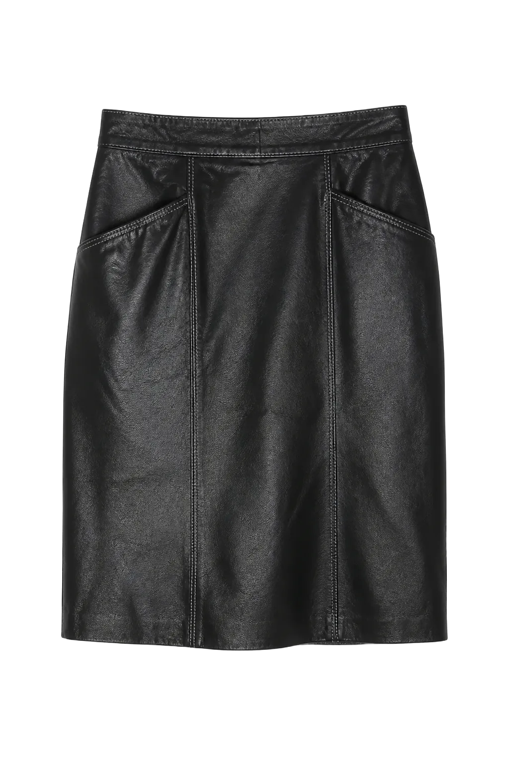 Preloved Pencil Skirt EU 40 / UK 12 Black | The Leather Pencil, Relover