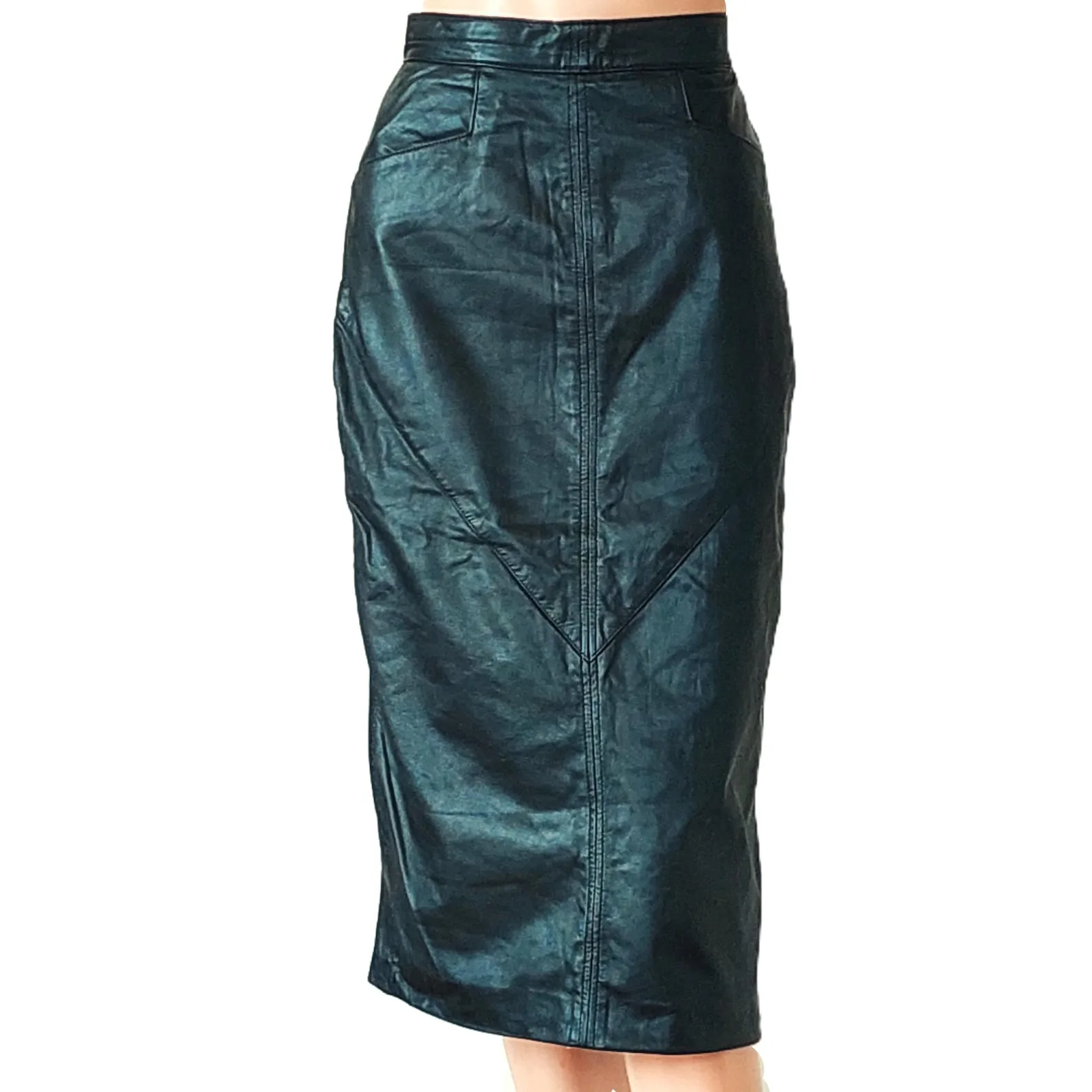 Vintage Midi Skirt M (US M) Leather, seller photo 1 | The Leather Pencil, Relover
