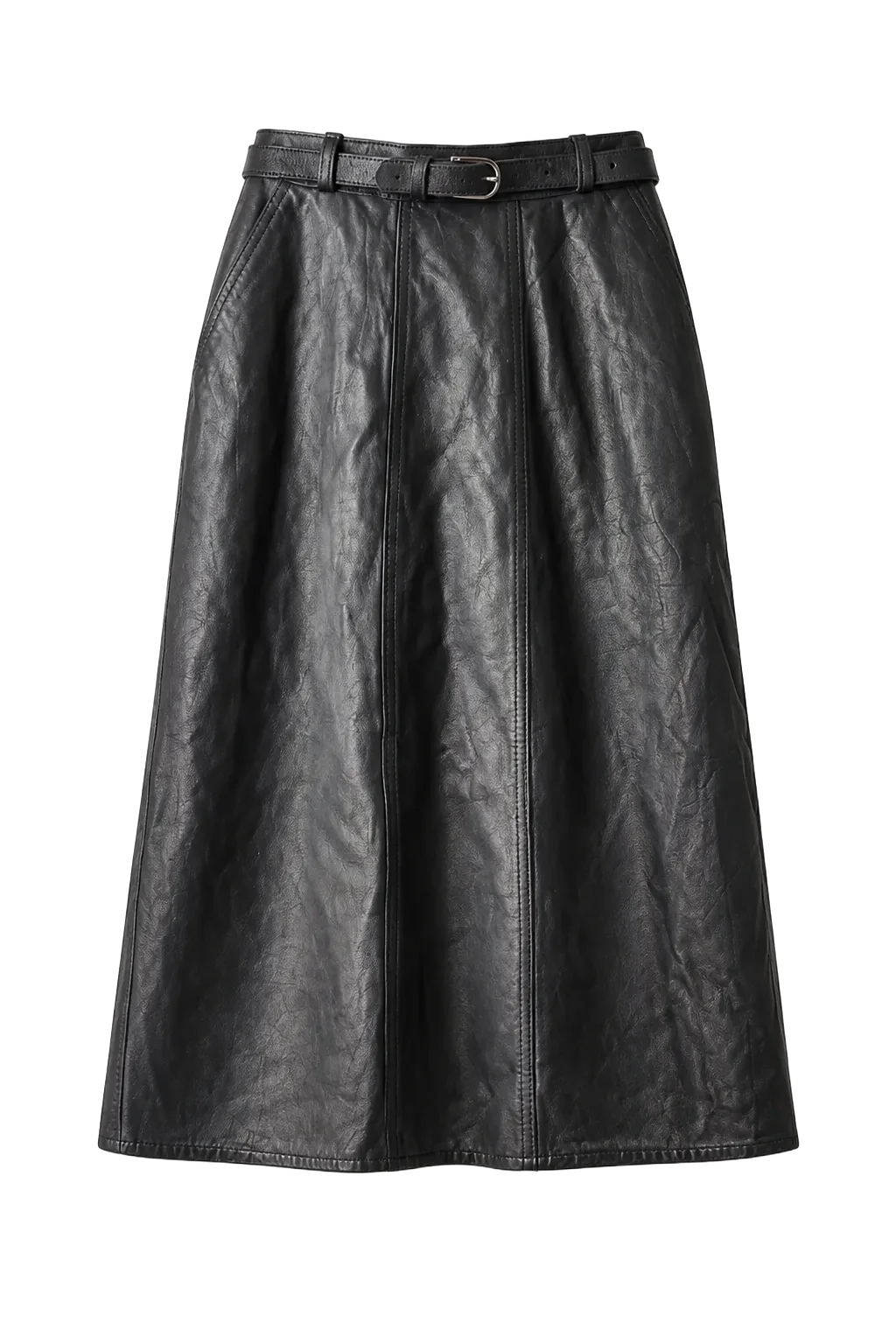 Vintage Midi Skirt UK10 (label UK12) Leather | The Leather Pencil, Relover