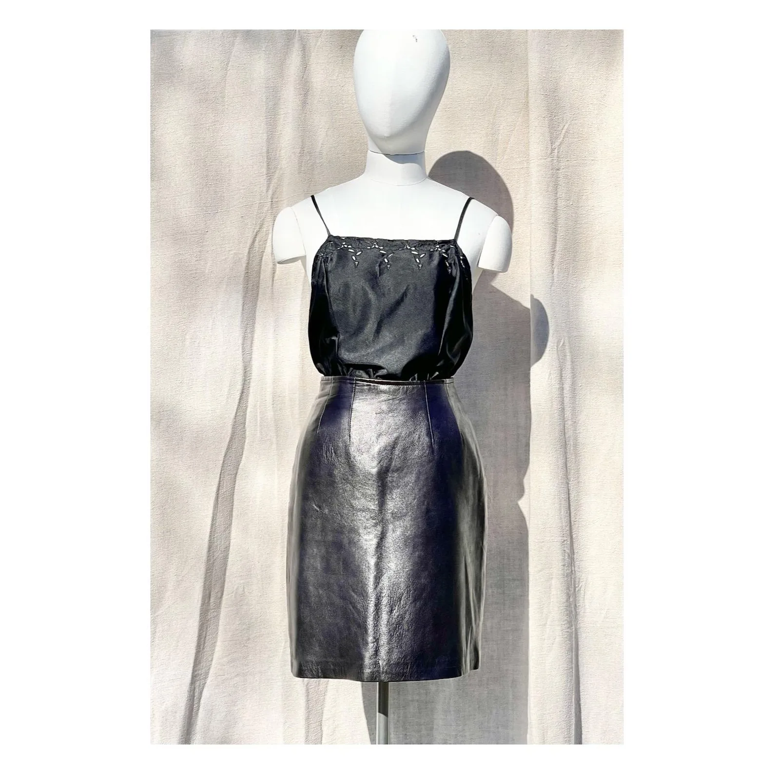 Vintage Pencil Skirt S Leather, seller photo 1 | The Leather Pencil, Relover