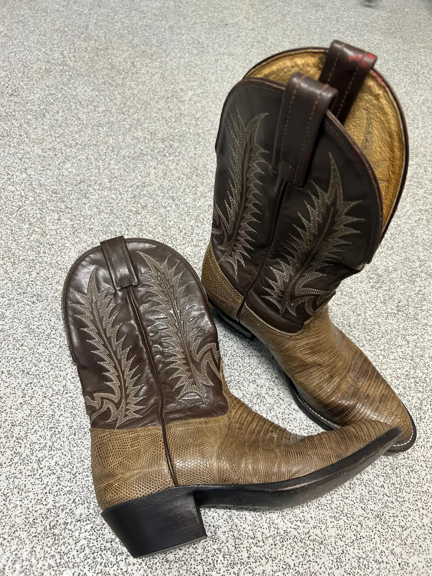 Tony Lama Brown Leather Footwear, seller photo 1 | The Long Way West, Relover