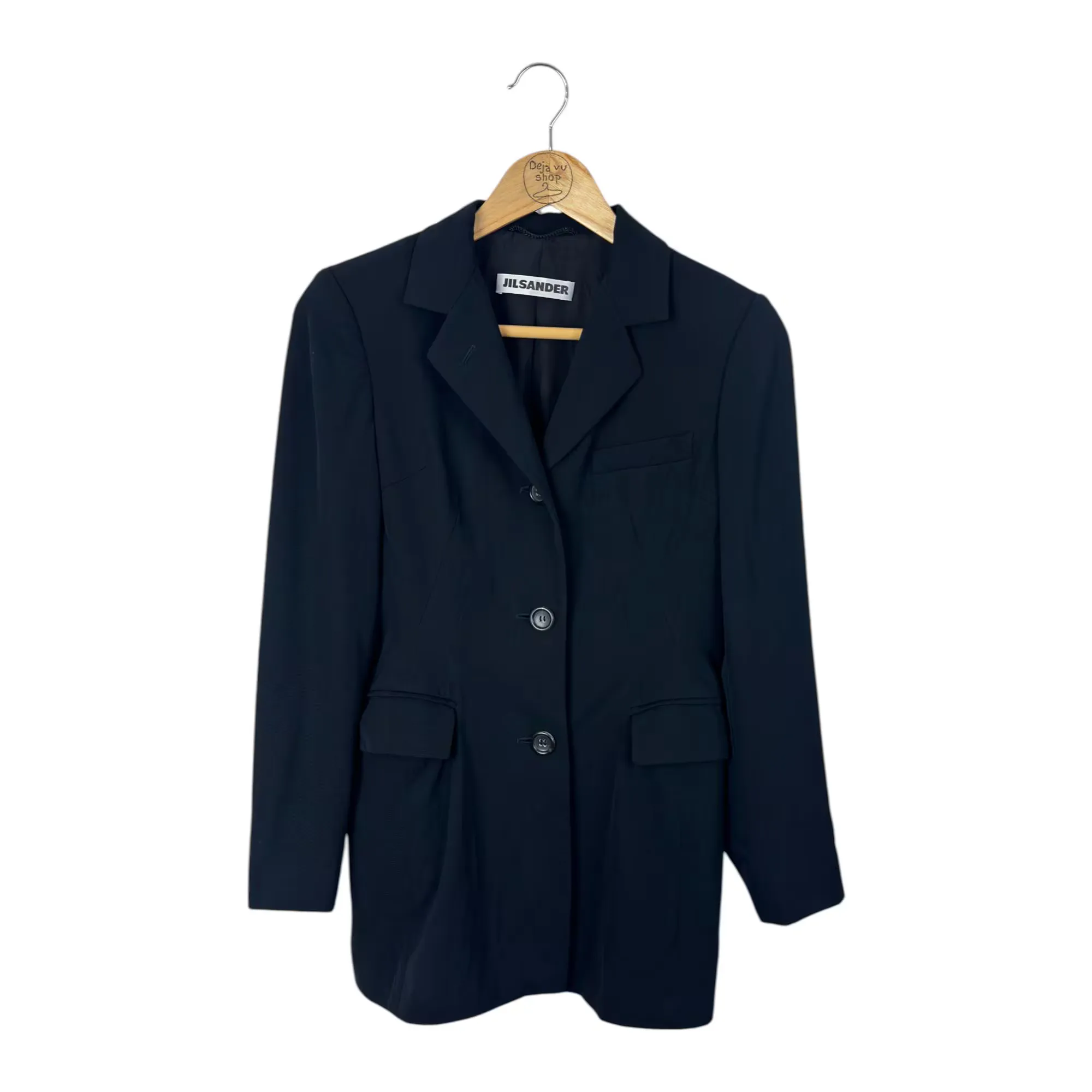 Jil Sander Black Wool Blazer, seller photo 1 | The Quiet Shoulder, Relover