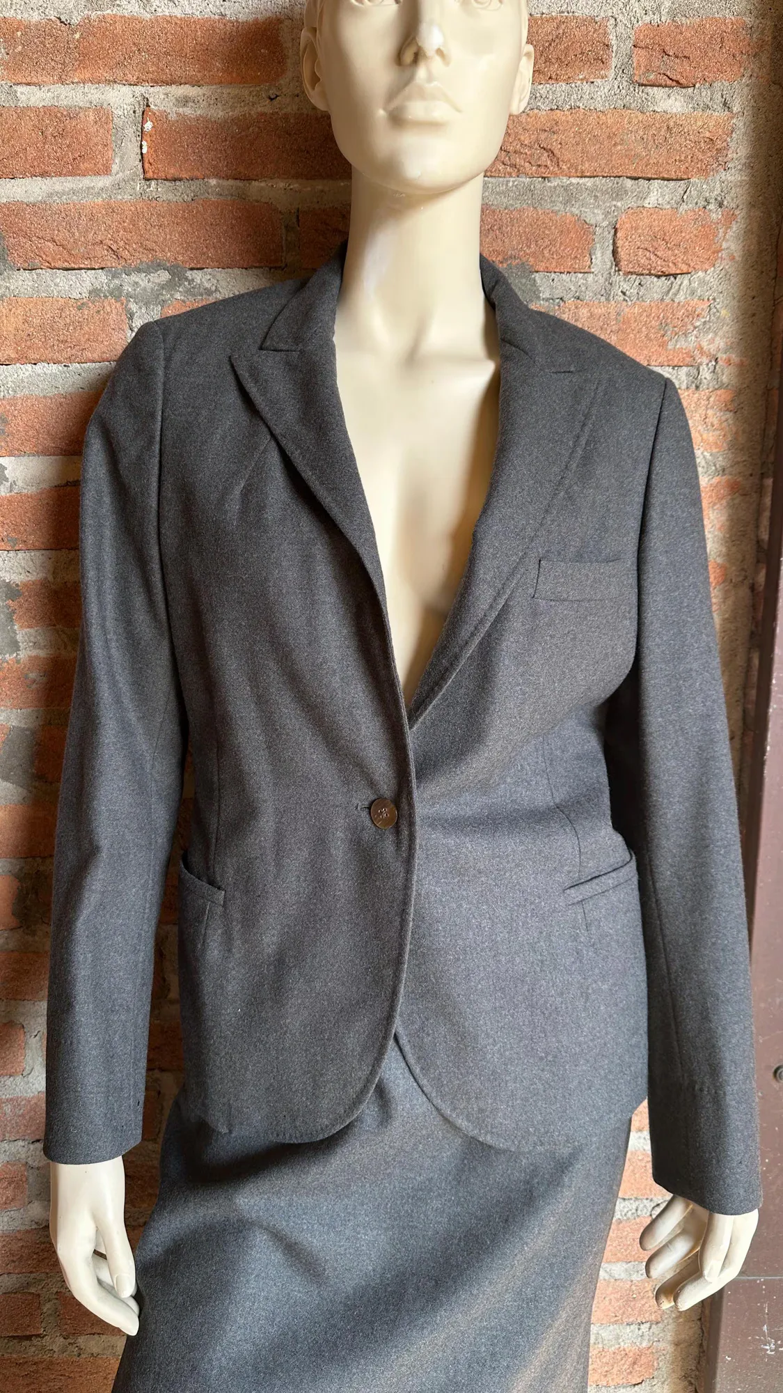 Jil Sander Gray Pencil Wool Blazer, seller photo 1 | The Quiet Shoulder, Relover