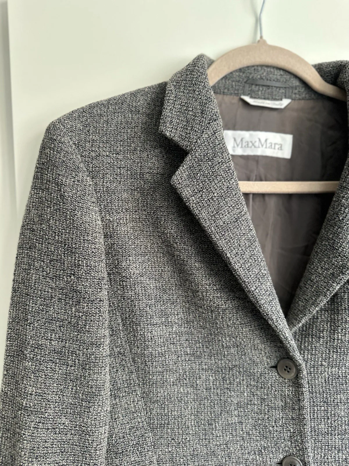 Max Mara Gray Wool Blazer, seller photo 1 | The Quiet Shoulder, Relover