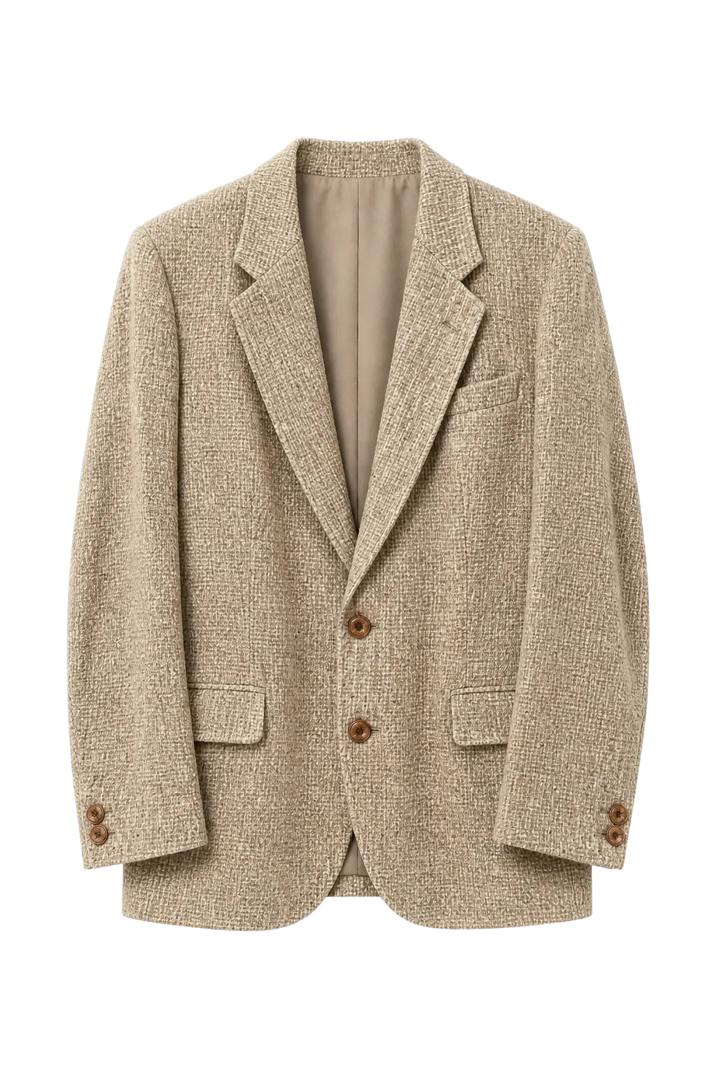 Vintage Beige Wool Blazer (48) | The Quiet Shoulder, Relover