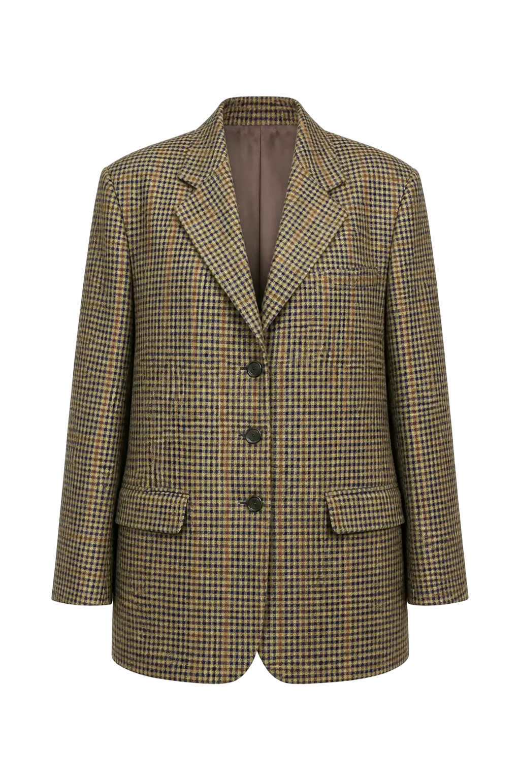 Vintage Brown Plaid Wool Blazer | The Quiet Shoulder, Relover