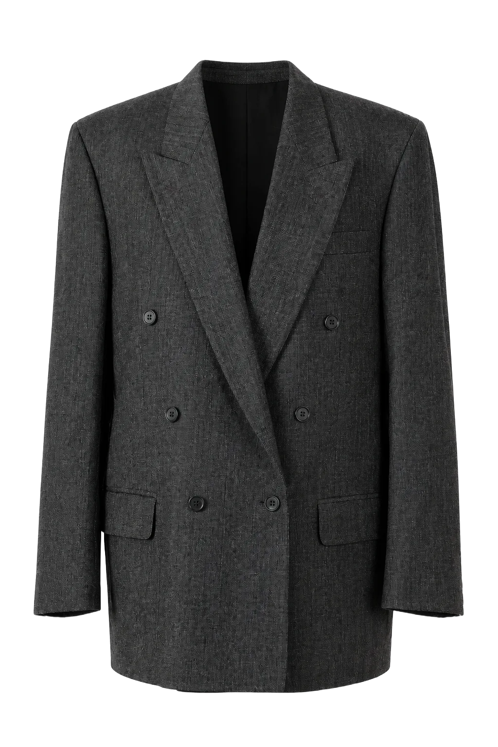 Vintage Gray Double-Breasted Viscose Blazer | The Quiet Shoulder, Relover