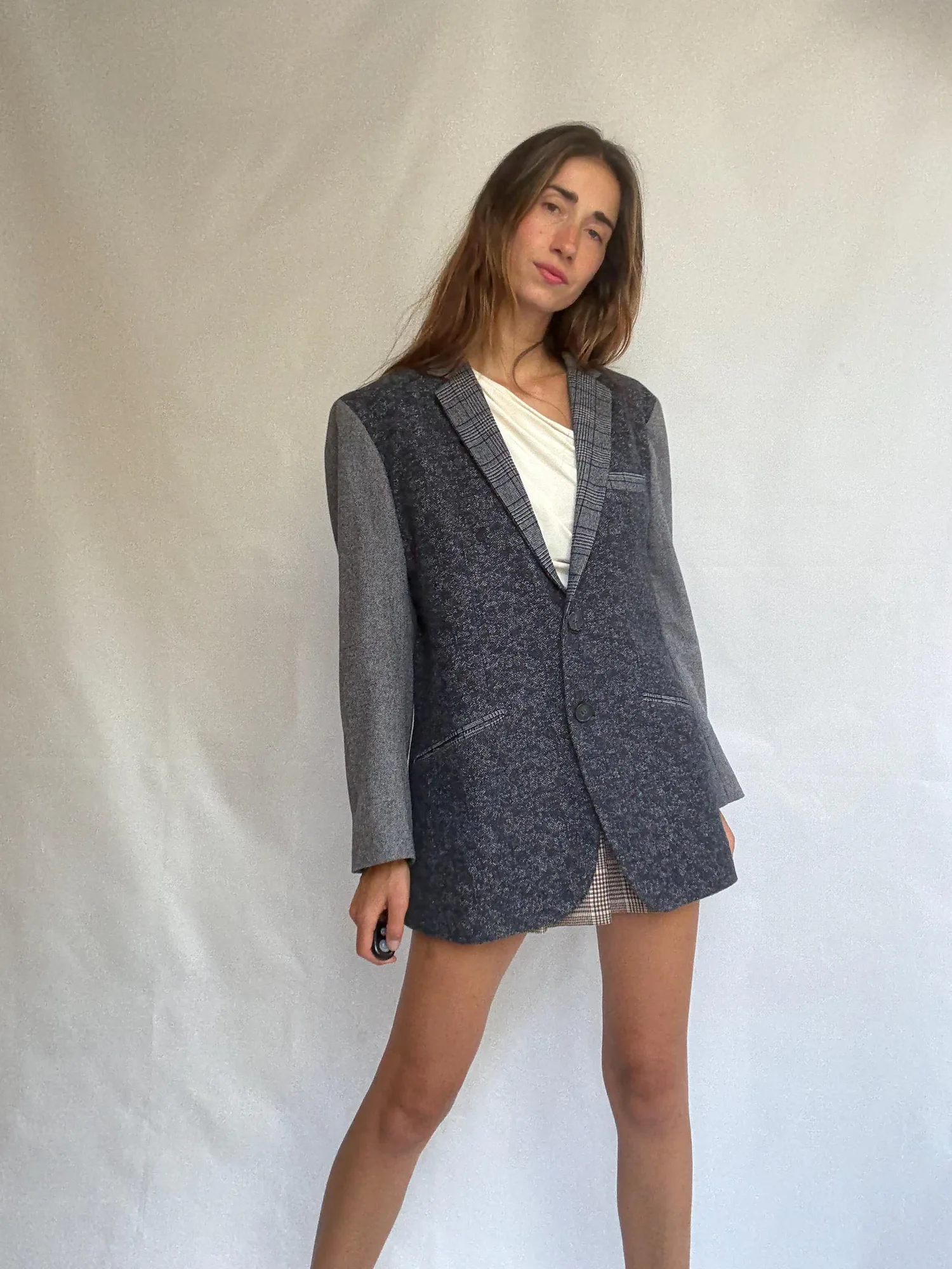 Vintage Gray Wool Blazer, seller photo 1 | The Quiet Shoulder, Relover