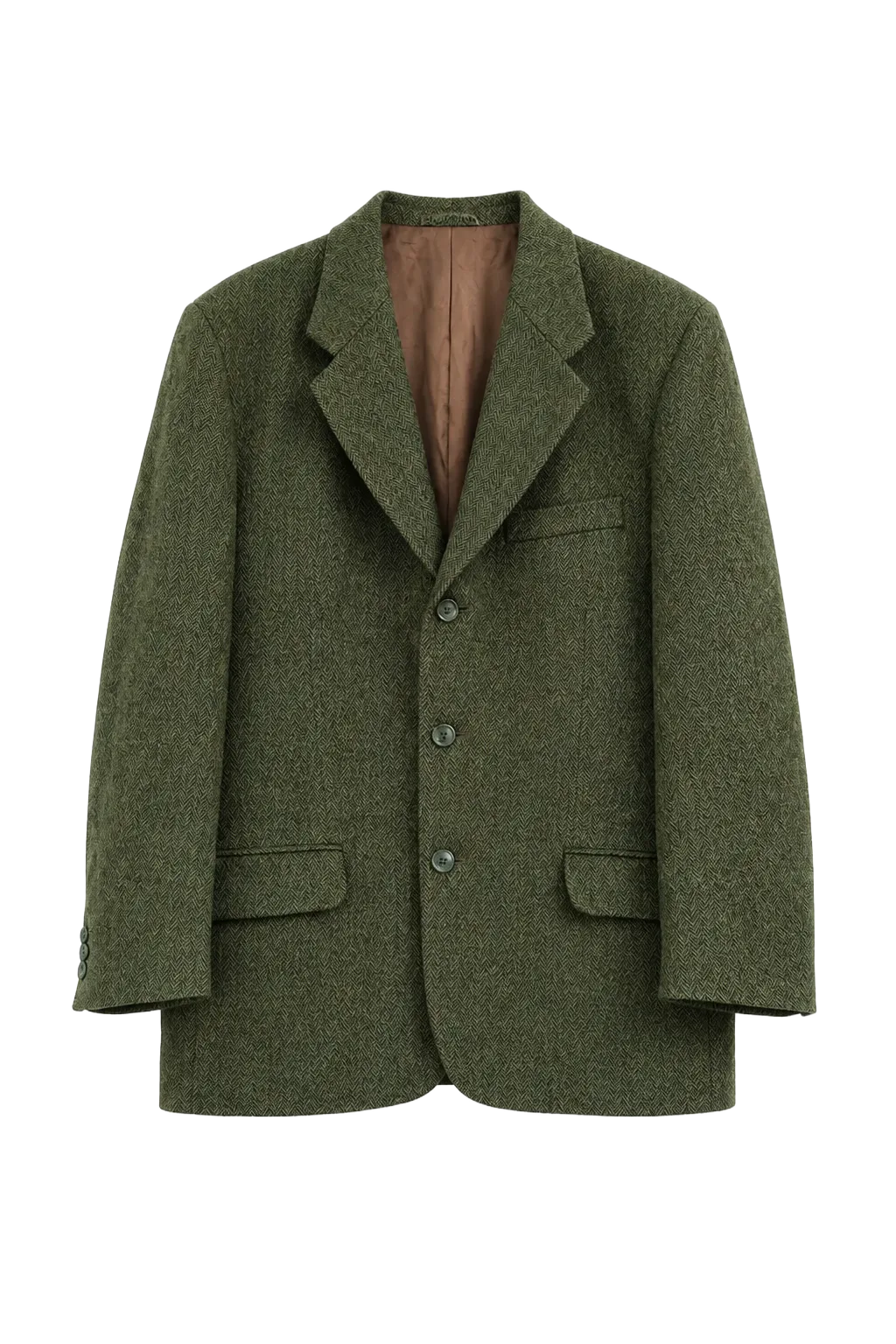 Vintage Green Herringbone Wool Blazer | The Quiet Shoulder, Relover