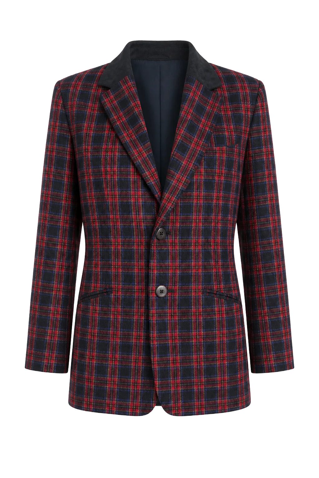 Vintage Red Plaid Wool Blazer | The Quiet Shoulder, Relover