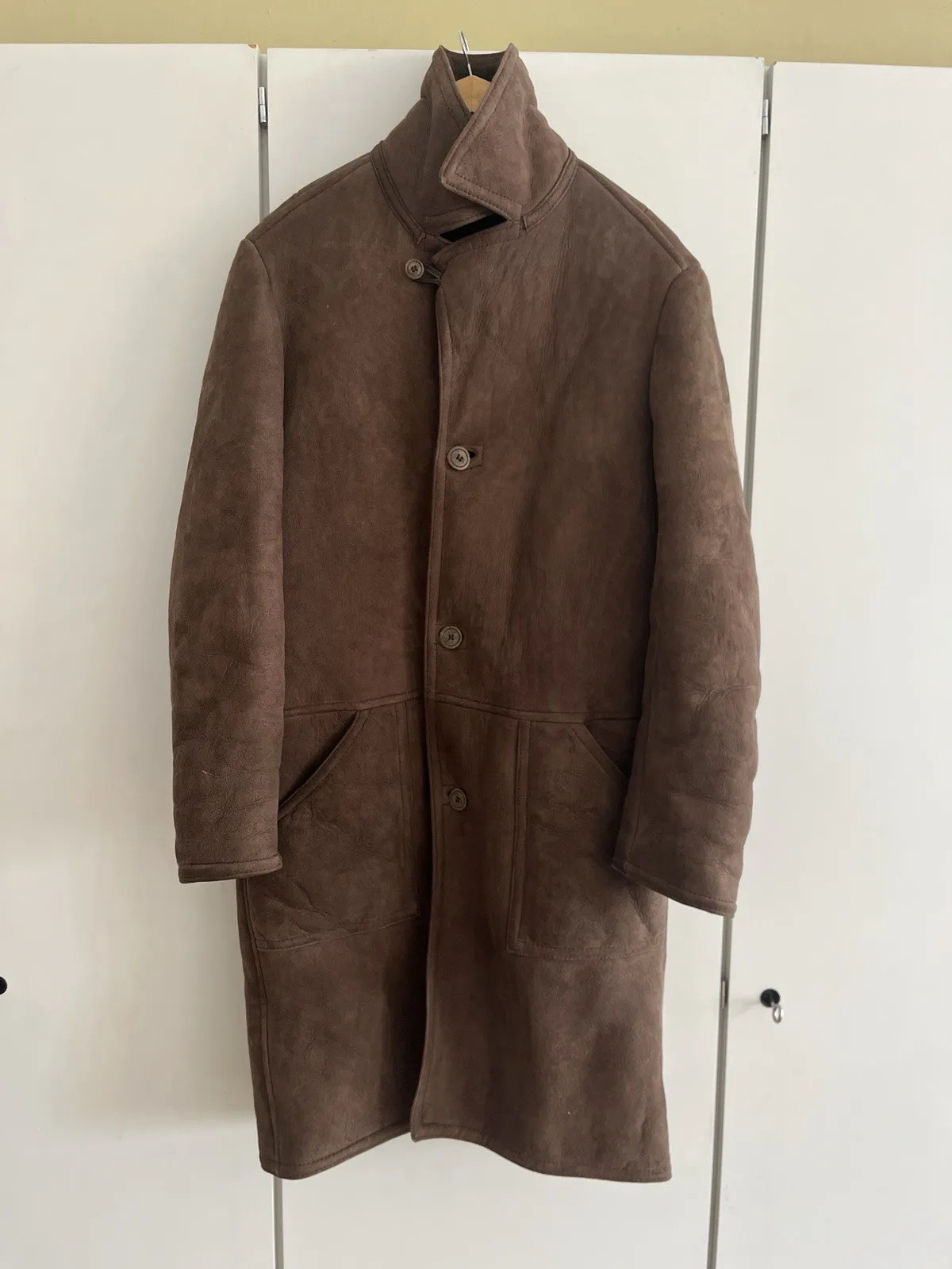 Antartex Brown Lammfell Sherling Coat, seller photo 1 | The Weight of Winter, Relover