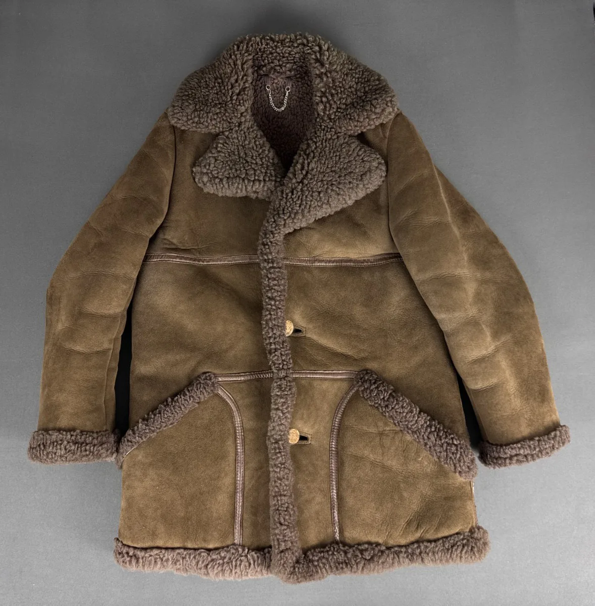 Bailys of Glastonbury Brown Sheepskin Outerwear, seller photo 1 | The Weight of Winter, Relover