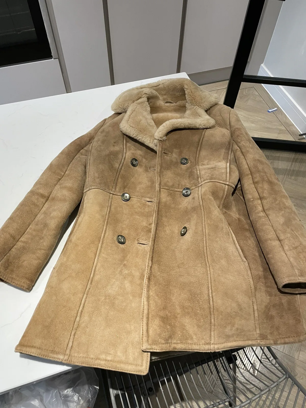 Golden Brown Sheepskin Coat, seller photo 1 | The Weight of Winter, Relover
