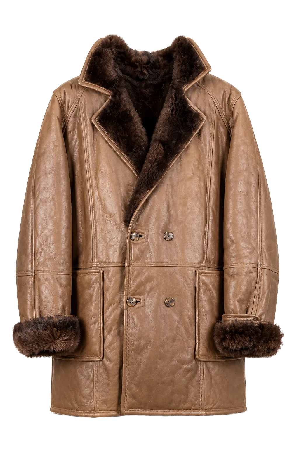 Made in Italy Marrone Pelliccia Outerwear | The Weight of Winter, Relover