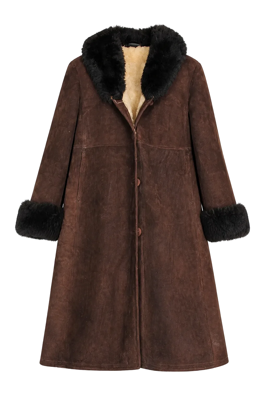 Vintage Brown Real Leather Shearling Outerwear | The Weight of Winter, Relover