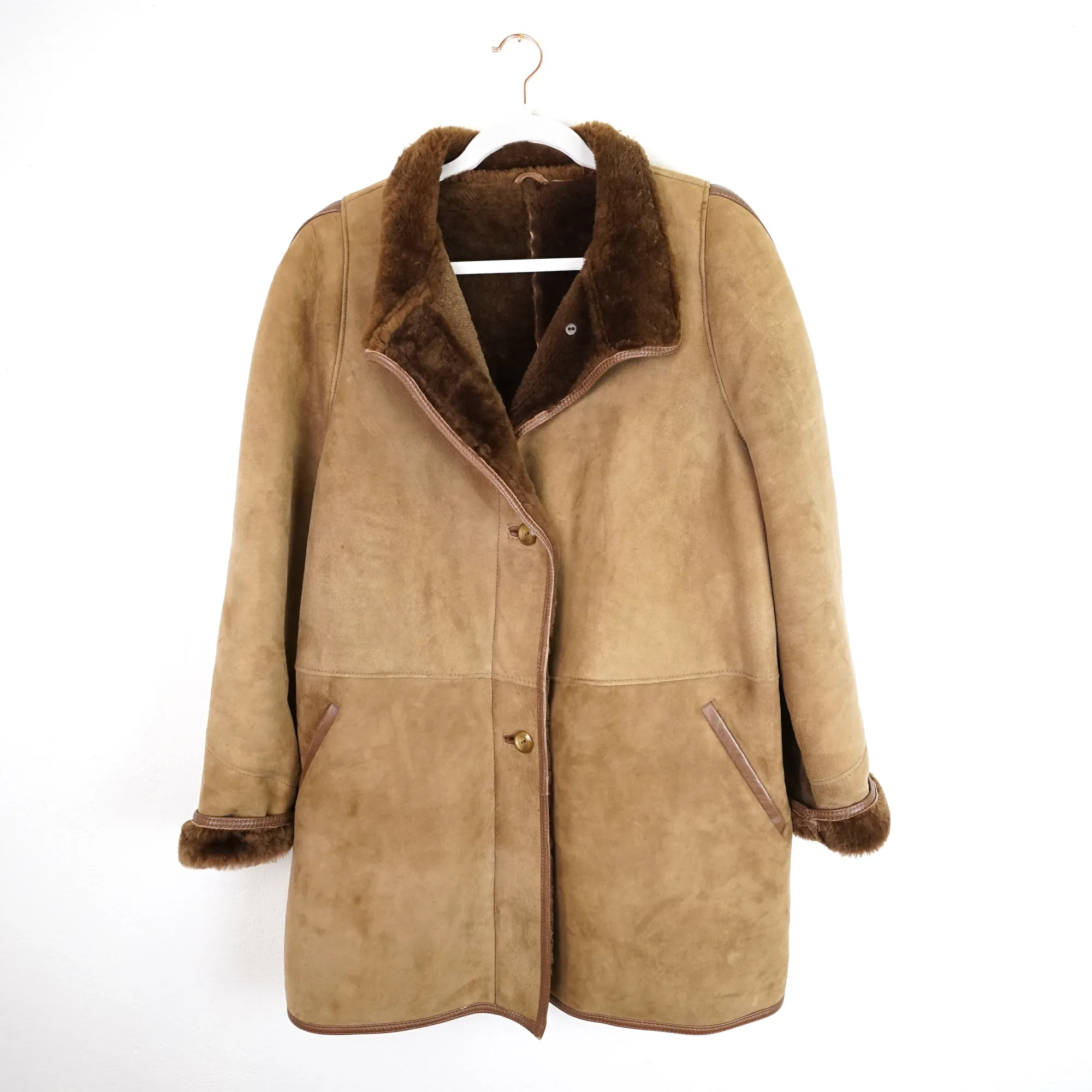Vintage Shearling Coat Light Camel Shearling Coat, seller photo 1 | The Weight of Winter, Relover