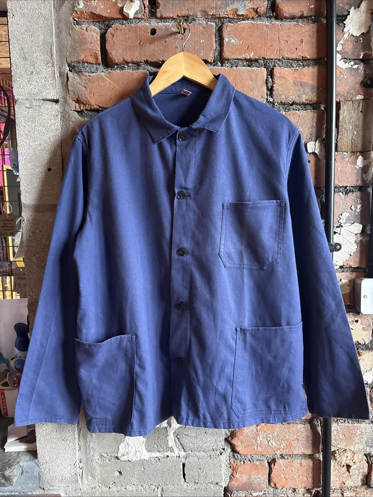 French Workwear Blue 100% Cotton Outerwear, seller photo 1 | The Worker's Layer, Relover