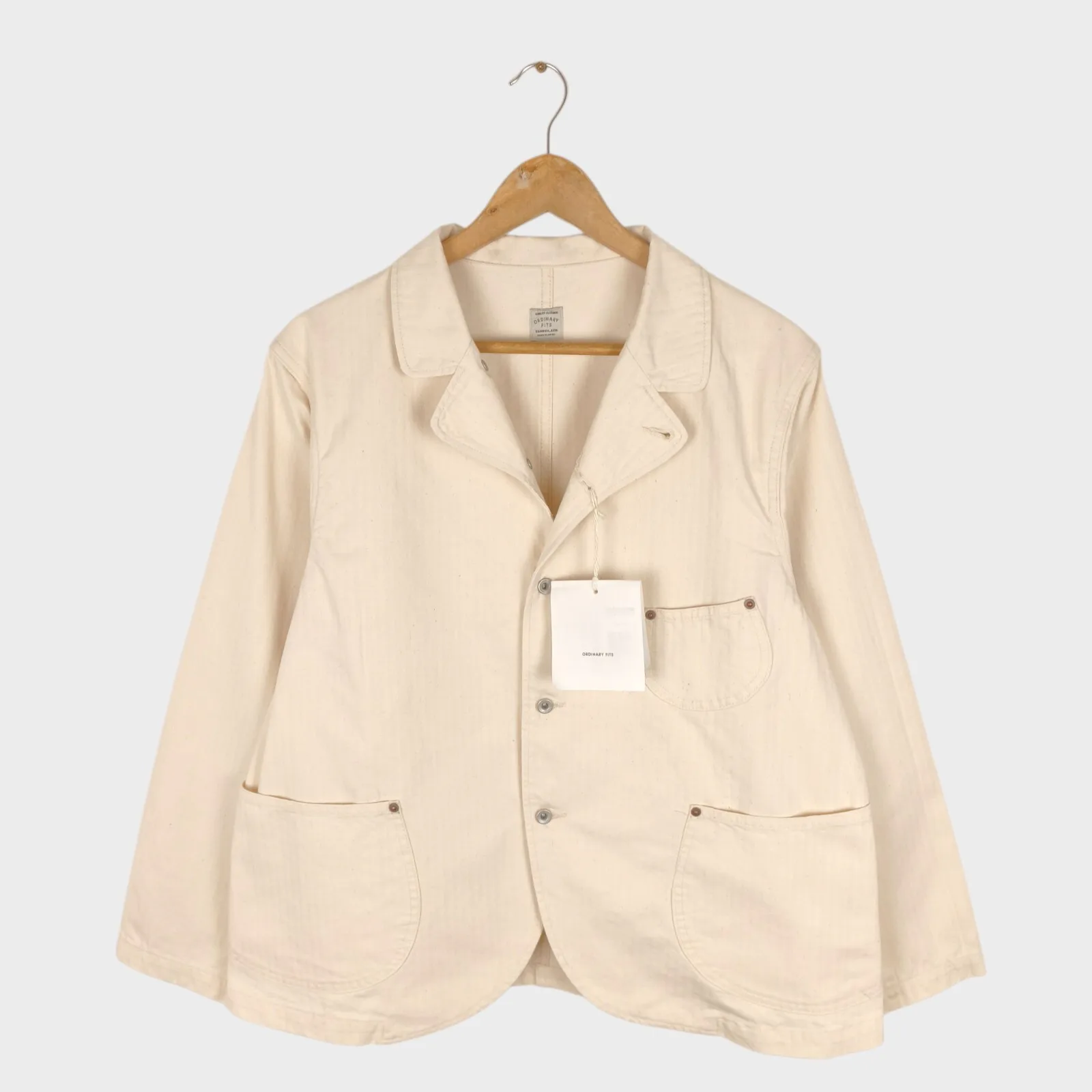 Ordinary Fits Beige Cotton Outerwear, seller photo 1 | The Worker's Layer, Relover